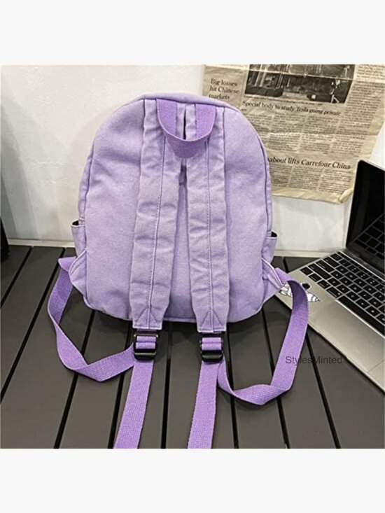 Vintage Denim Laptop Backpack Canvas Daypack Rucksack Purse Handbag Lightweight main image 5